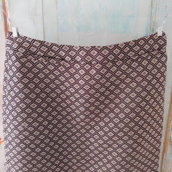 Halogen lined textured faux pocket zipper back pencil skirt/OP/soft rose & black - Picture 4 of 8